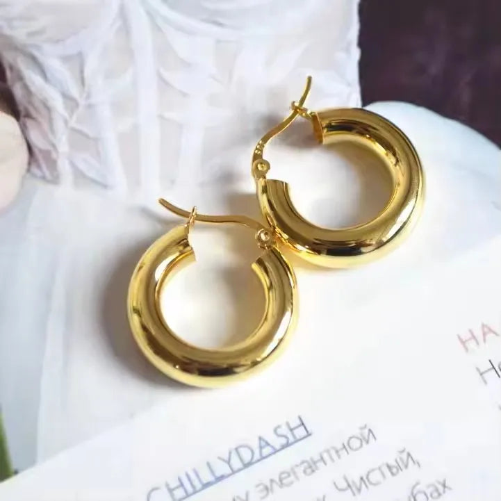 925 Silver Heart Hoop Earrings