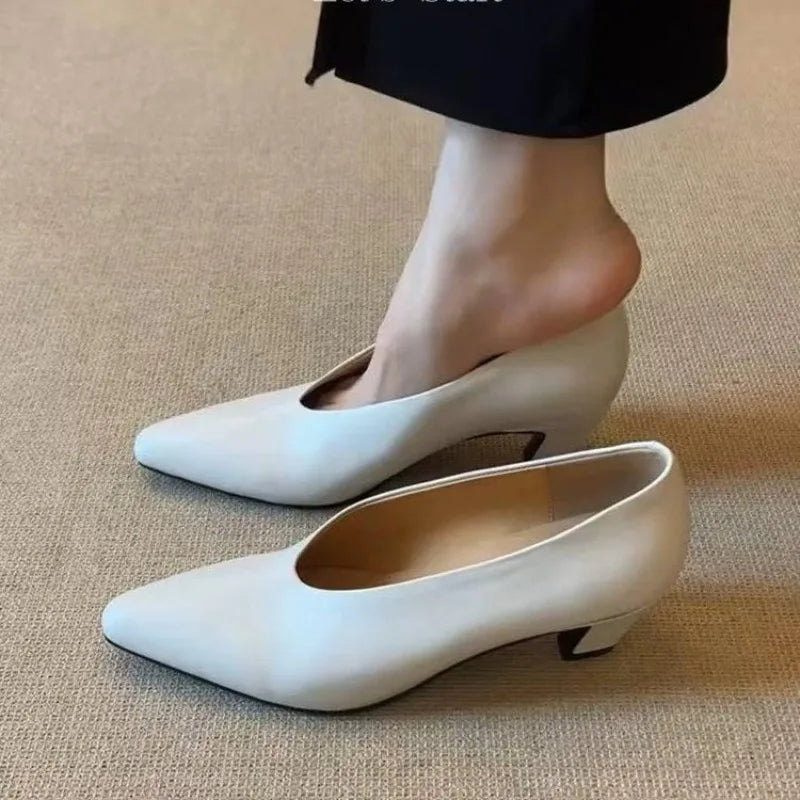 Women's Retro Pointed-Toe Pumps