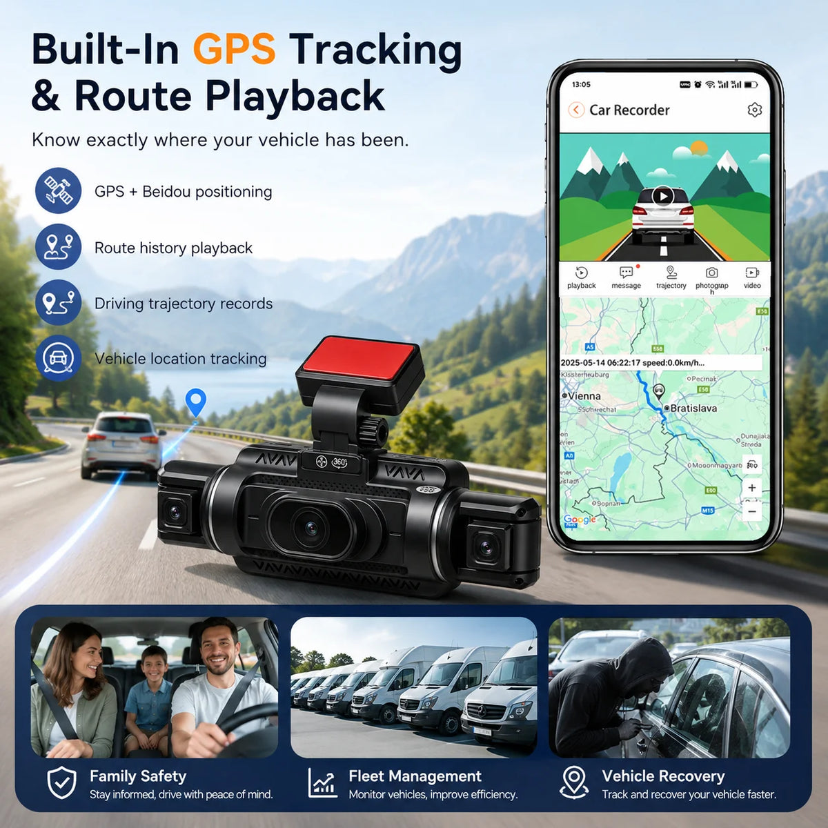 🛡️ 4G LTE 4-Channel Dash Cam