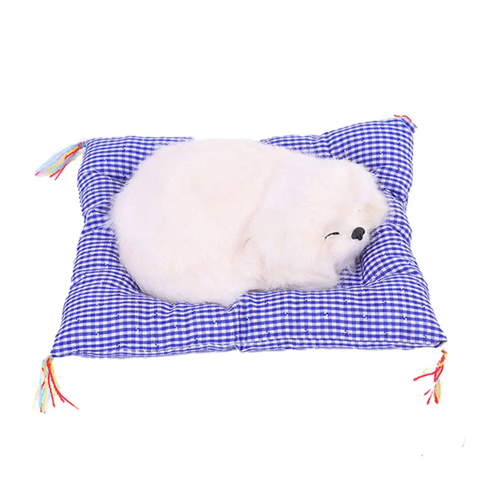 Sleeping Cat & Dog Plush with Sound