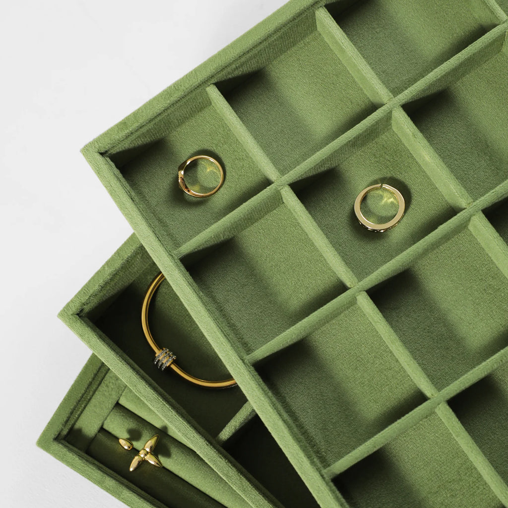 Stackable Velvet Jewelry Tray