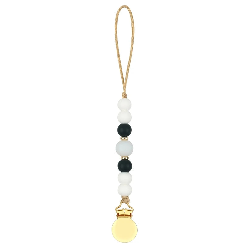 Silicone Bead Pacifier Clip Chain