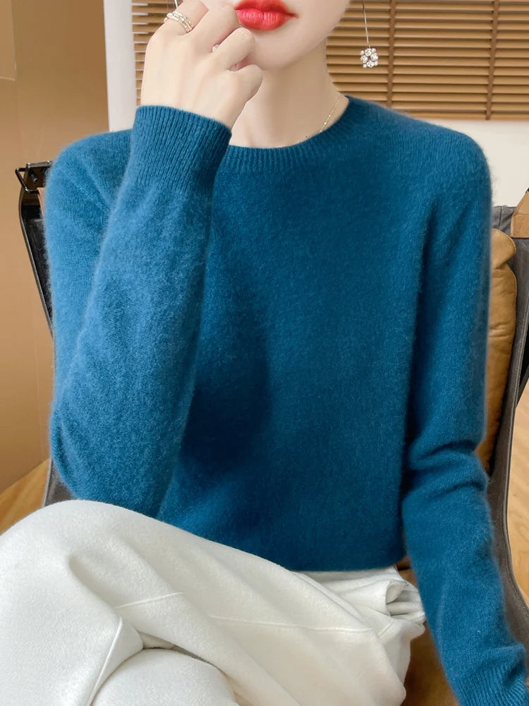 100% Merino Wool Crew Neck Sweater