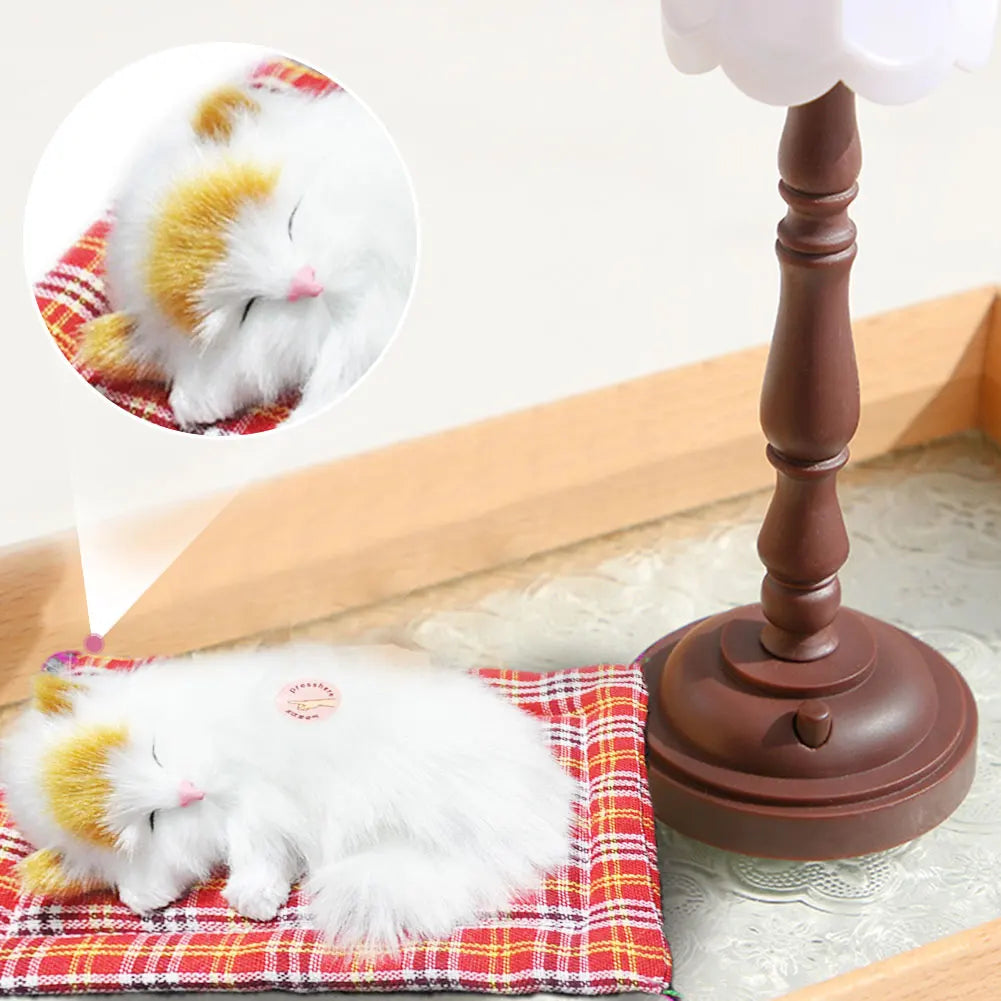 Sleeping Cat & Dog Plush with Sound