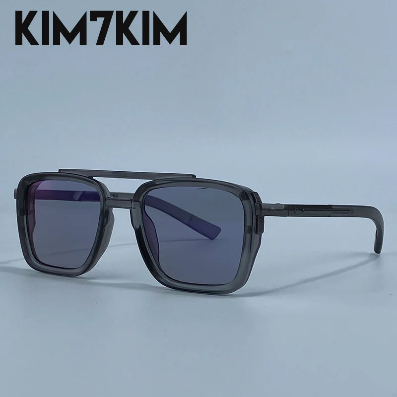 Men's Polarized Double Bridge Square Sunglasses
