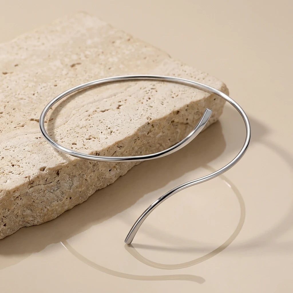 Minimalist Curved Bar Anklet
