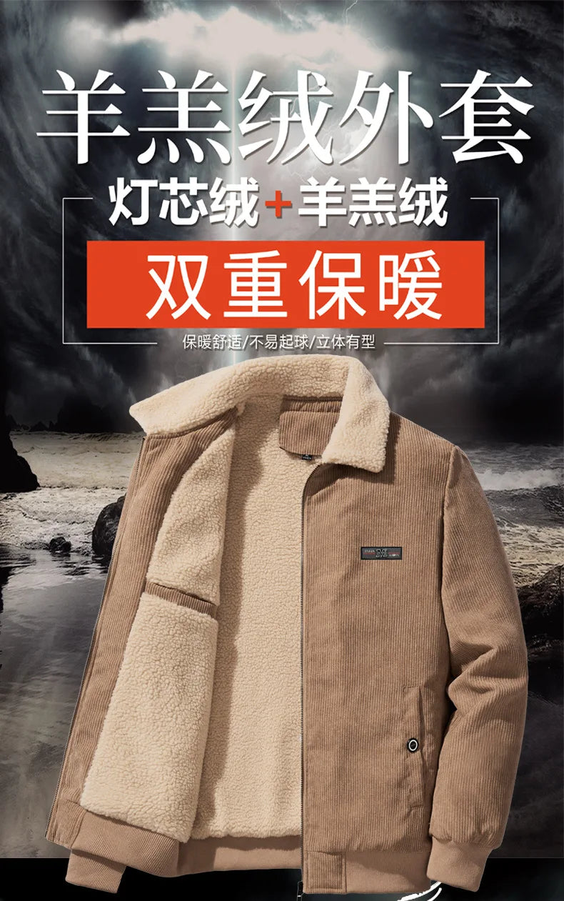 Men's Corduroy Lamb Fleece Jacket