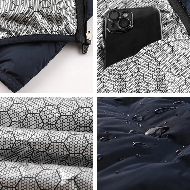 Men's Stand Collar Duck Down Puffer Jacket