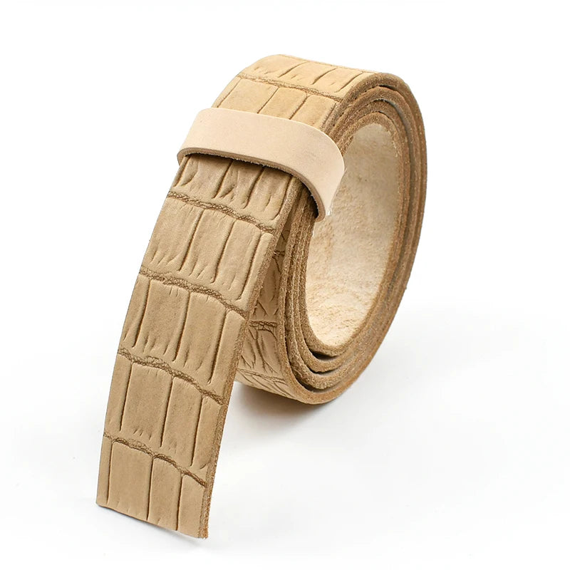 Men's Embossed Cowhide Leather Belt