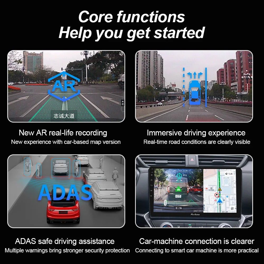 كاميرا لوحة قيادة بنظام مساعدة السائق المتقدم (ADAS) تعمل بنظام أندرويد 📲
