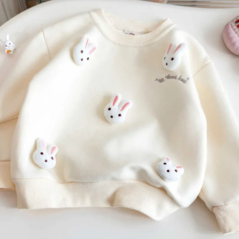 Girls 3D Bunny Sweatshirt