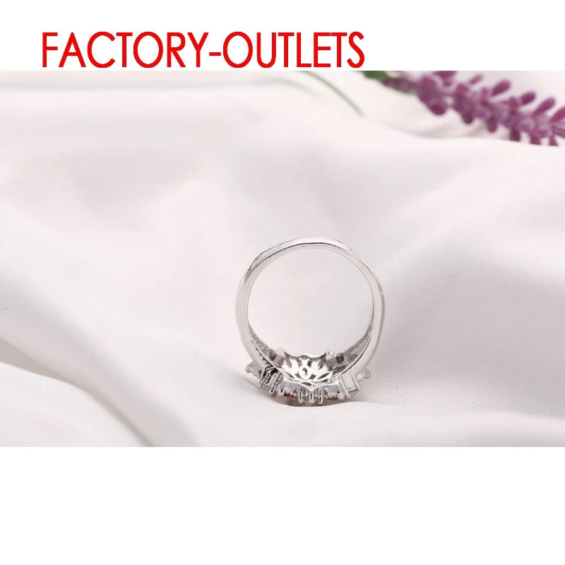 Colorful Zircon Flower Ring