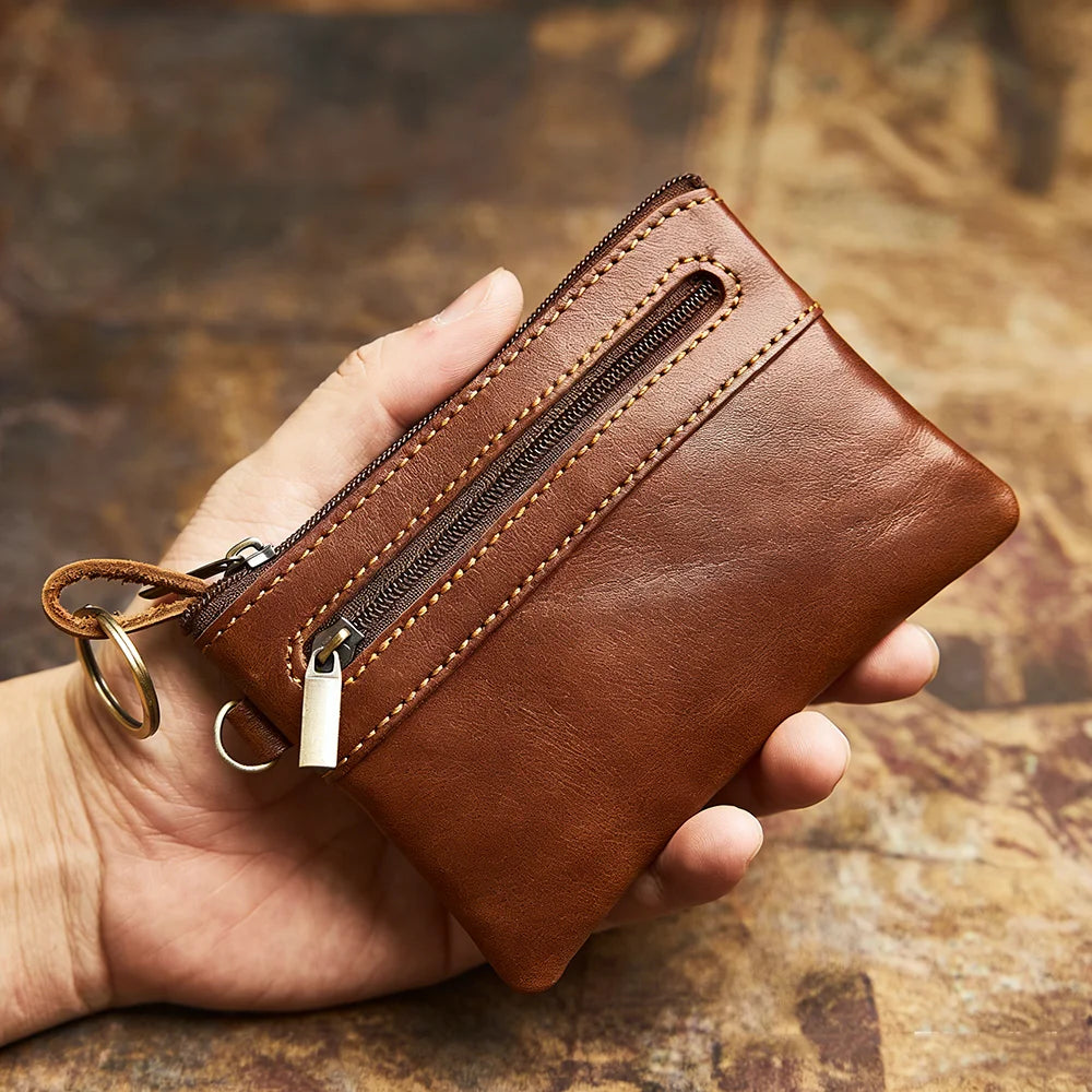 Genuine Leather Zip Wallet