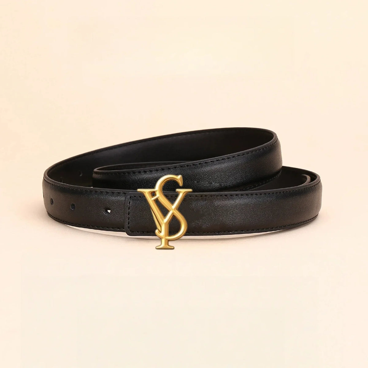 Women's Leather Belt with Alloy Buckle