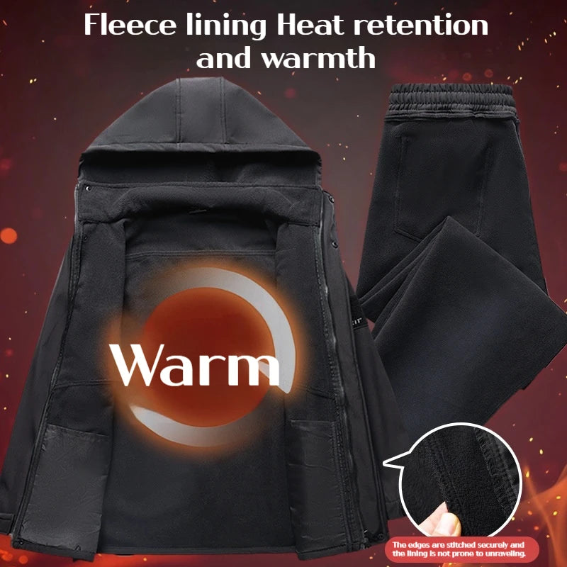 Men's Waterproof Winter Jacket & Pants Set