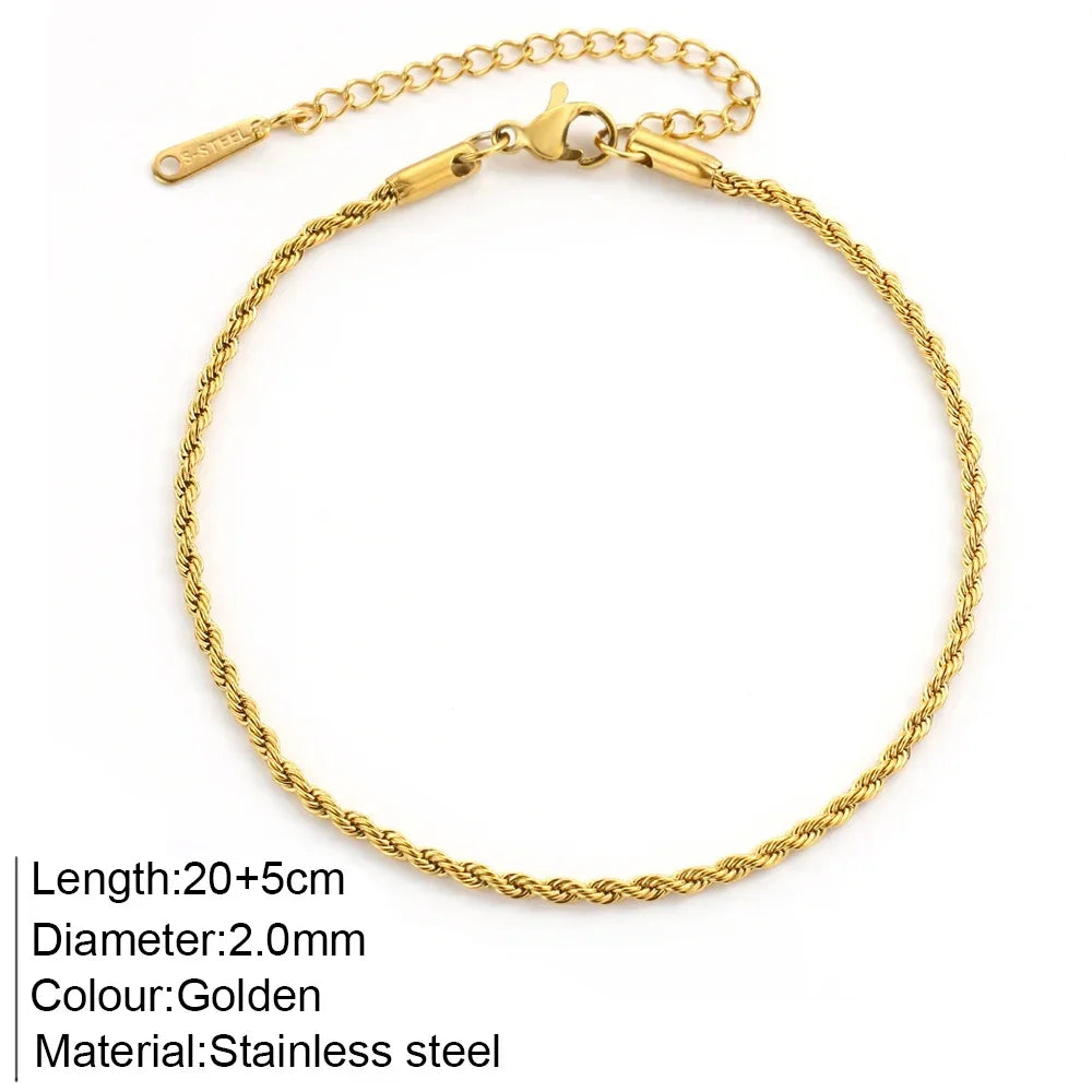 ✨ Stainless Steel Beach Anklet Jewelry