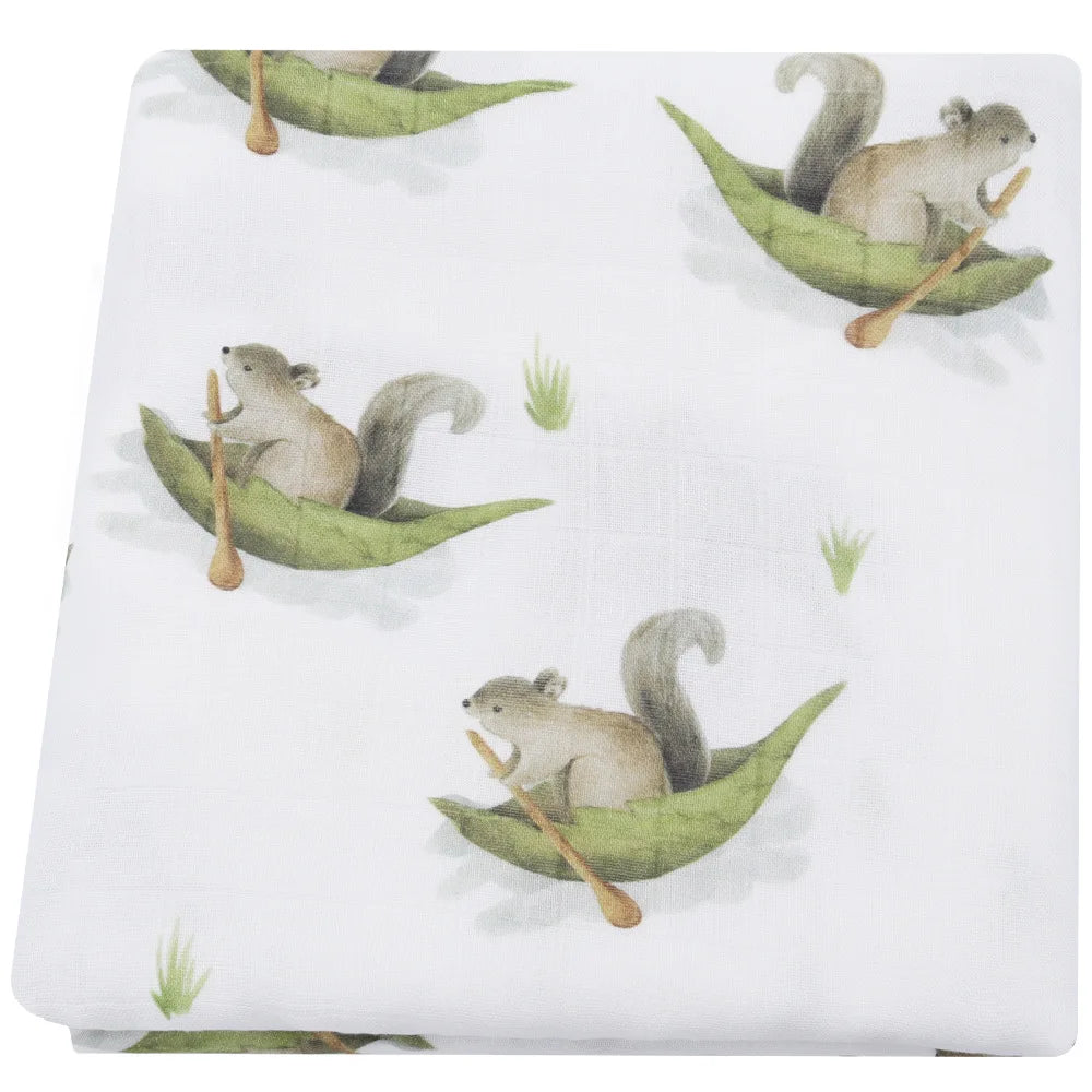 Bamboo Muslin Baby Swaddle Blanket 120cm