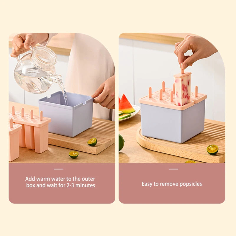 Silicone Ice Cream Mold Kit