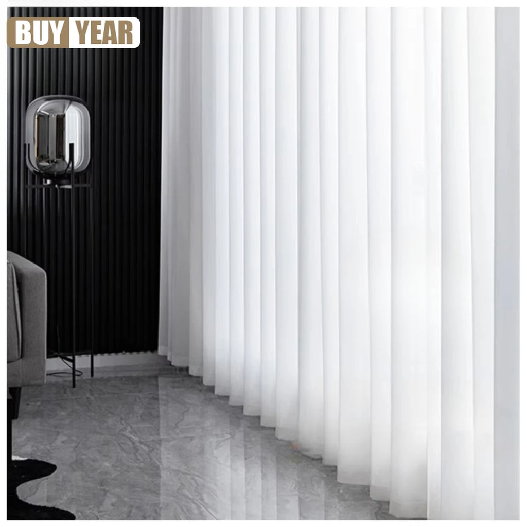 White Chiffon Sheer Curtains