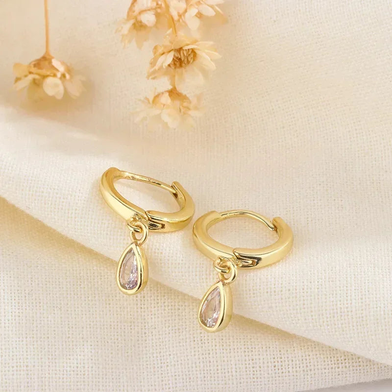 Gold Twisted Hoop Earrings
