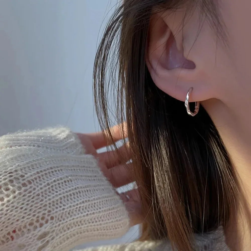 Gold Twisted Hoop Earrings