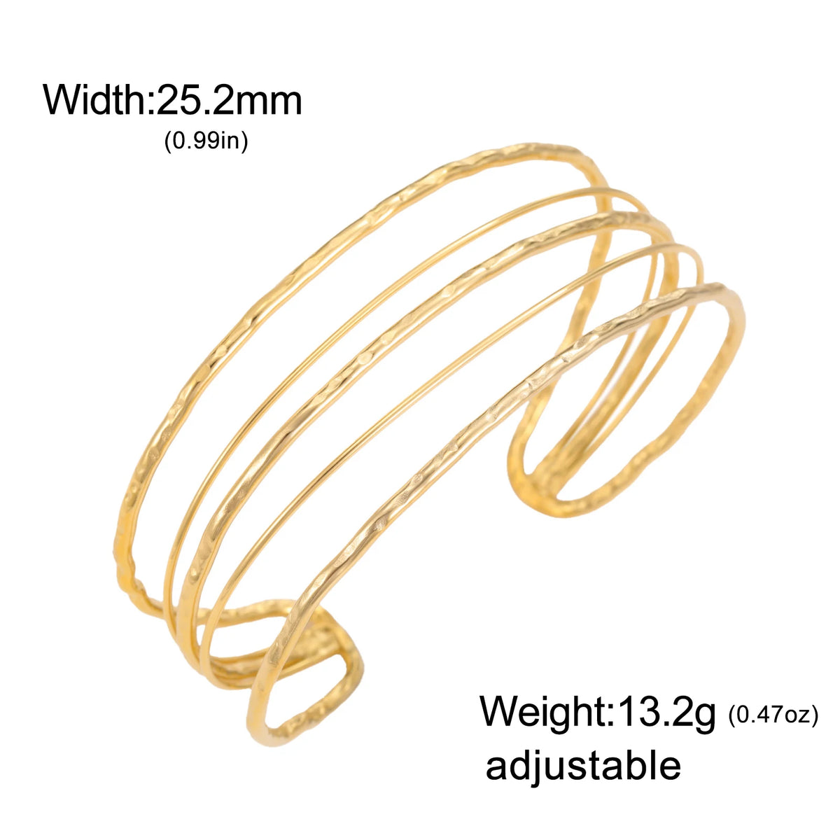 ✨ Cazador Gold Stainless Steel Cuff Bracelet