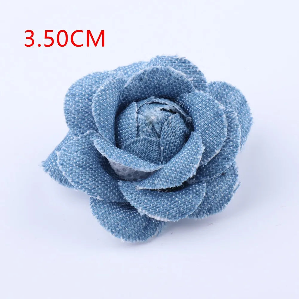 Denim Fabric Flowers