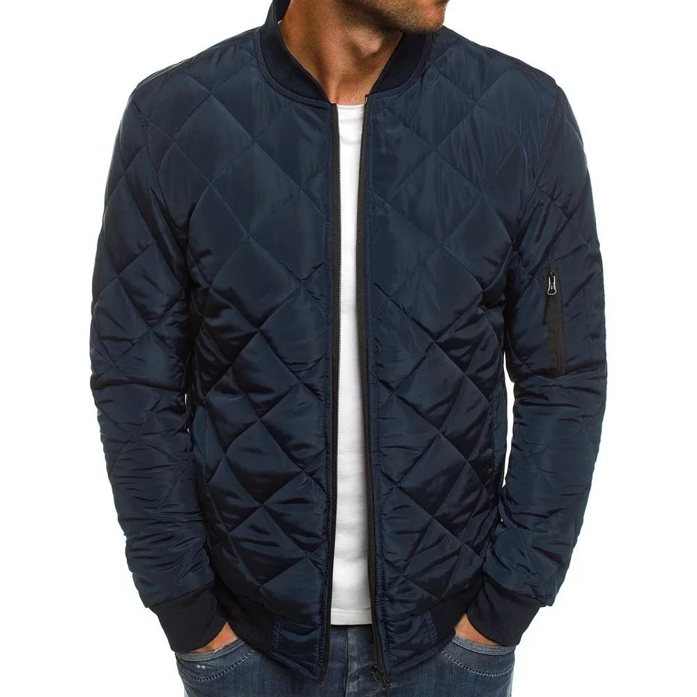 Men's Diamond Quilted Padded Jacket