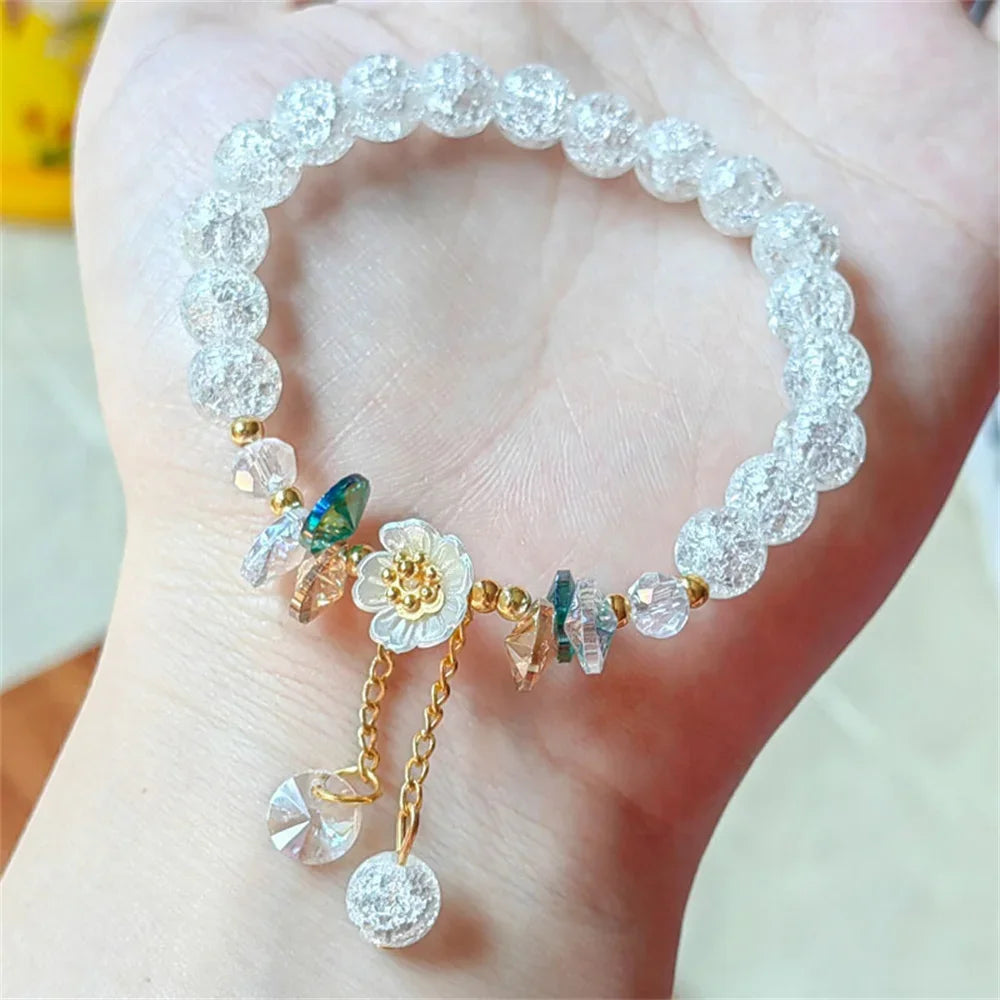 Daisy Crystal Bead Bracelet