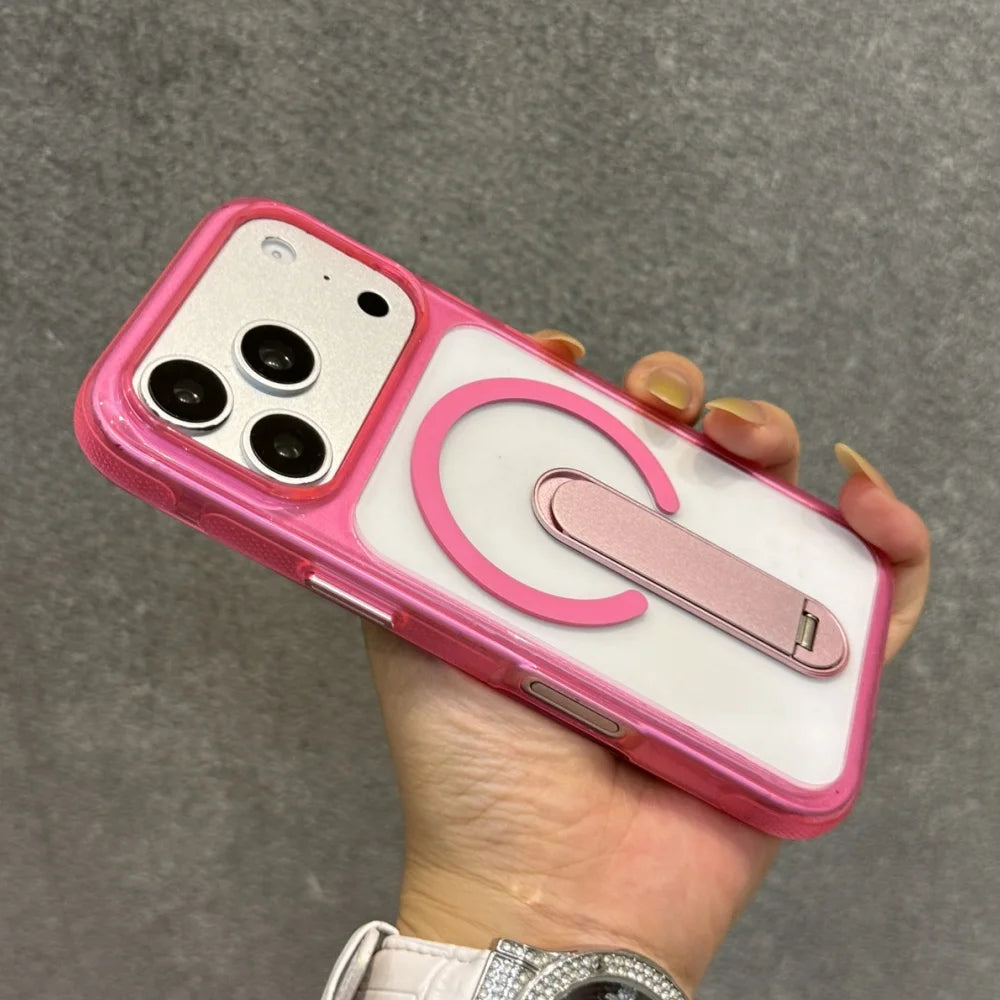 🔄 Hidden Fold Stand Magnetic Phone Case