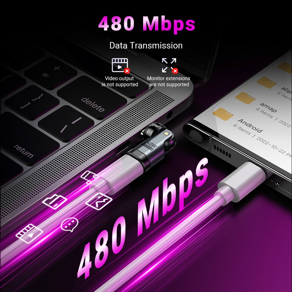 🔄 AUFU 240W Magnetic OTG Adapter