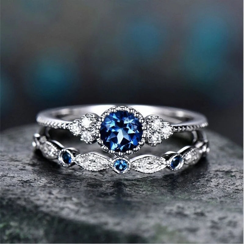 Emerald Zircon Sterling Silver Ring