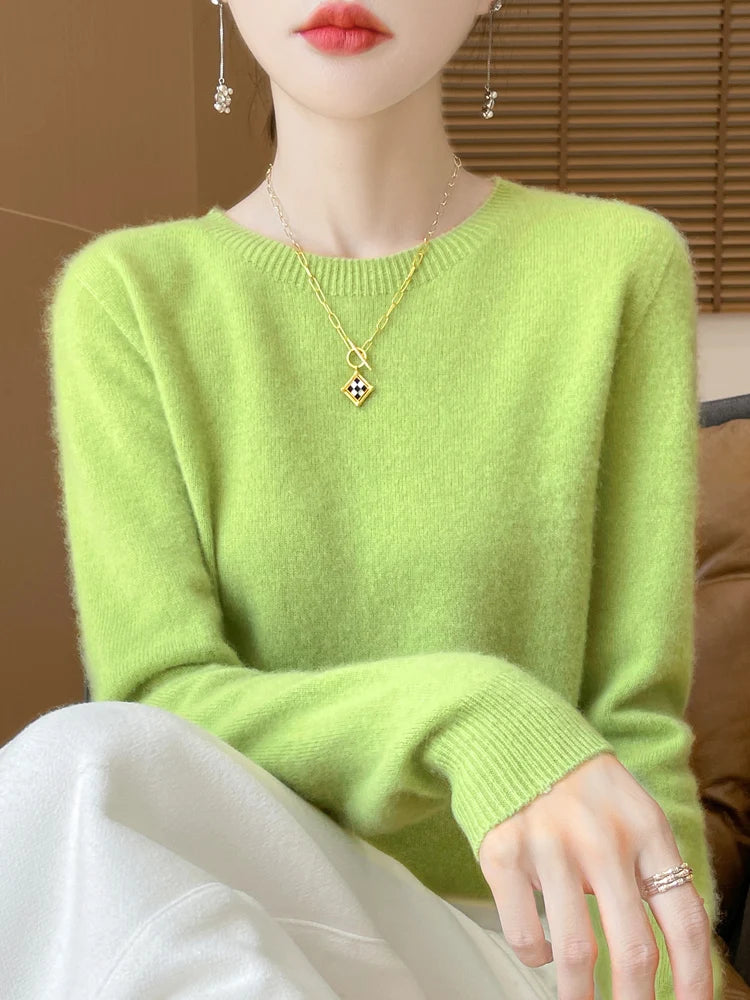 100% Merino Wool Crew Neck Sweater
