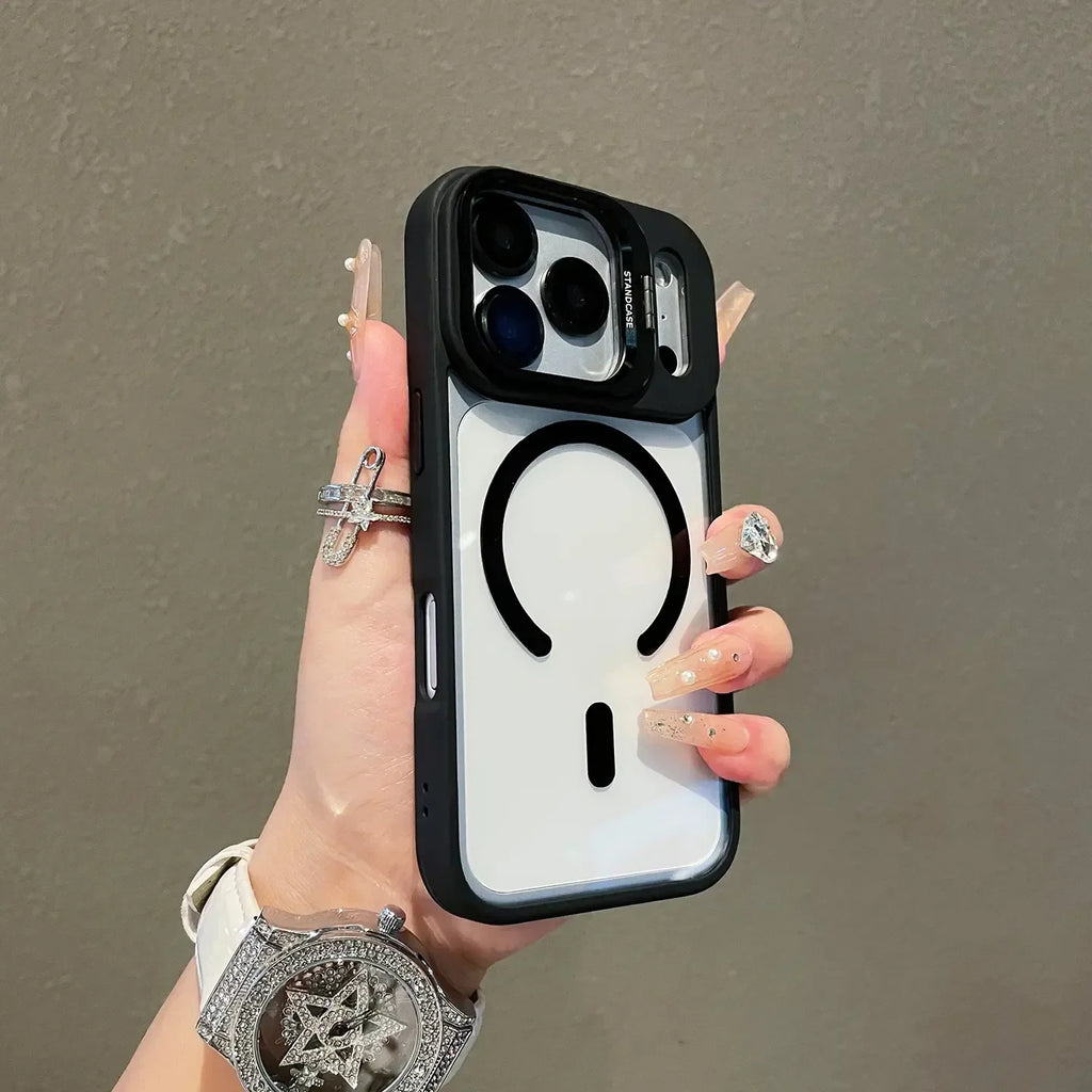 Clear Magnetic Stand iPhone Case