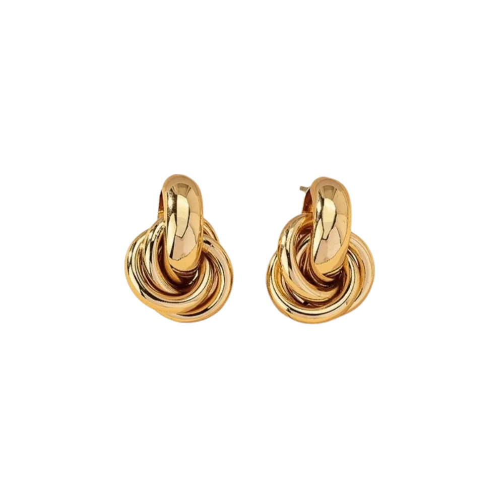 Chunky Twist Knot Drop Earrings