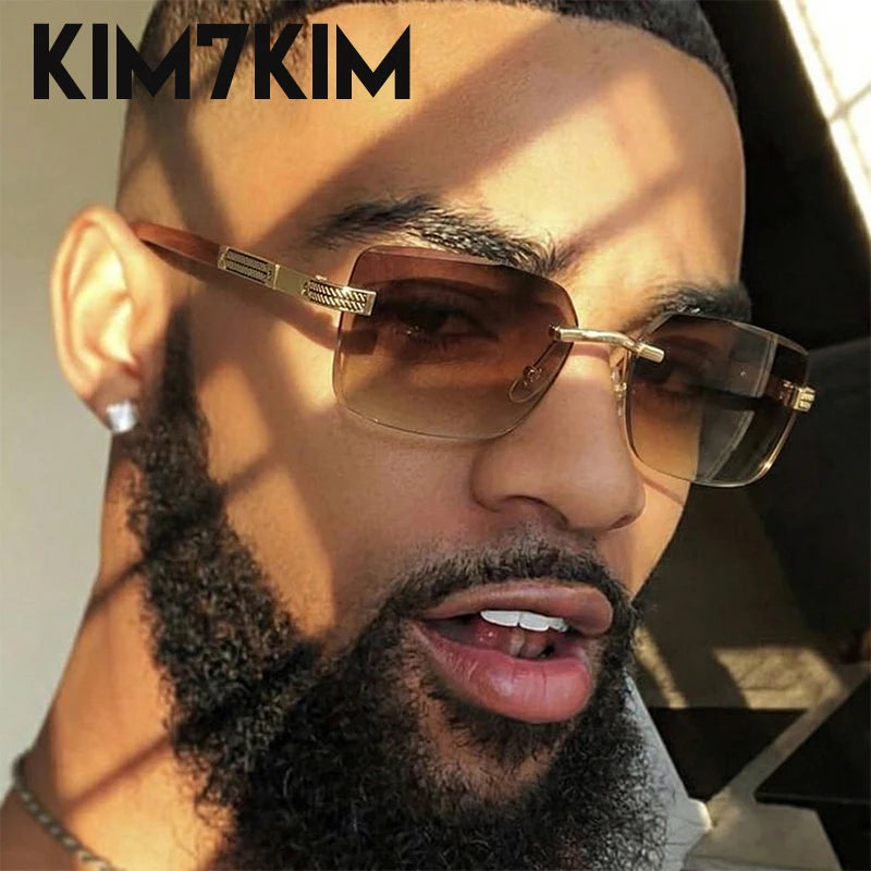 Men's Photochromic Rimless Sunglasses