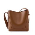 Genuine Cowhide Bucket Crossbody Bag