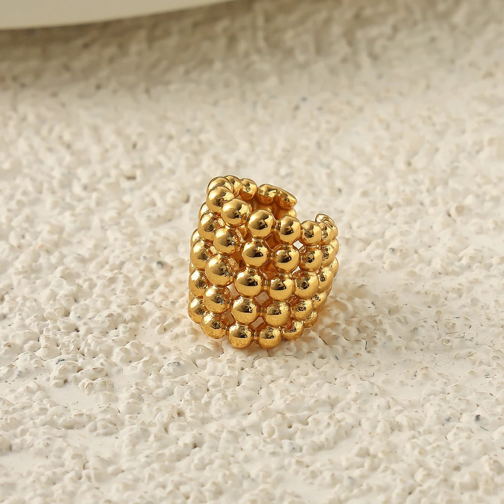 18K Gold Plated Geometric Clip-On Earrings