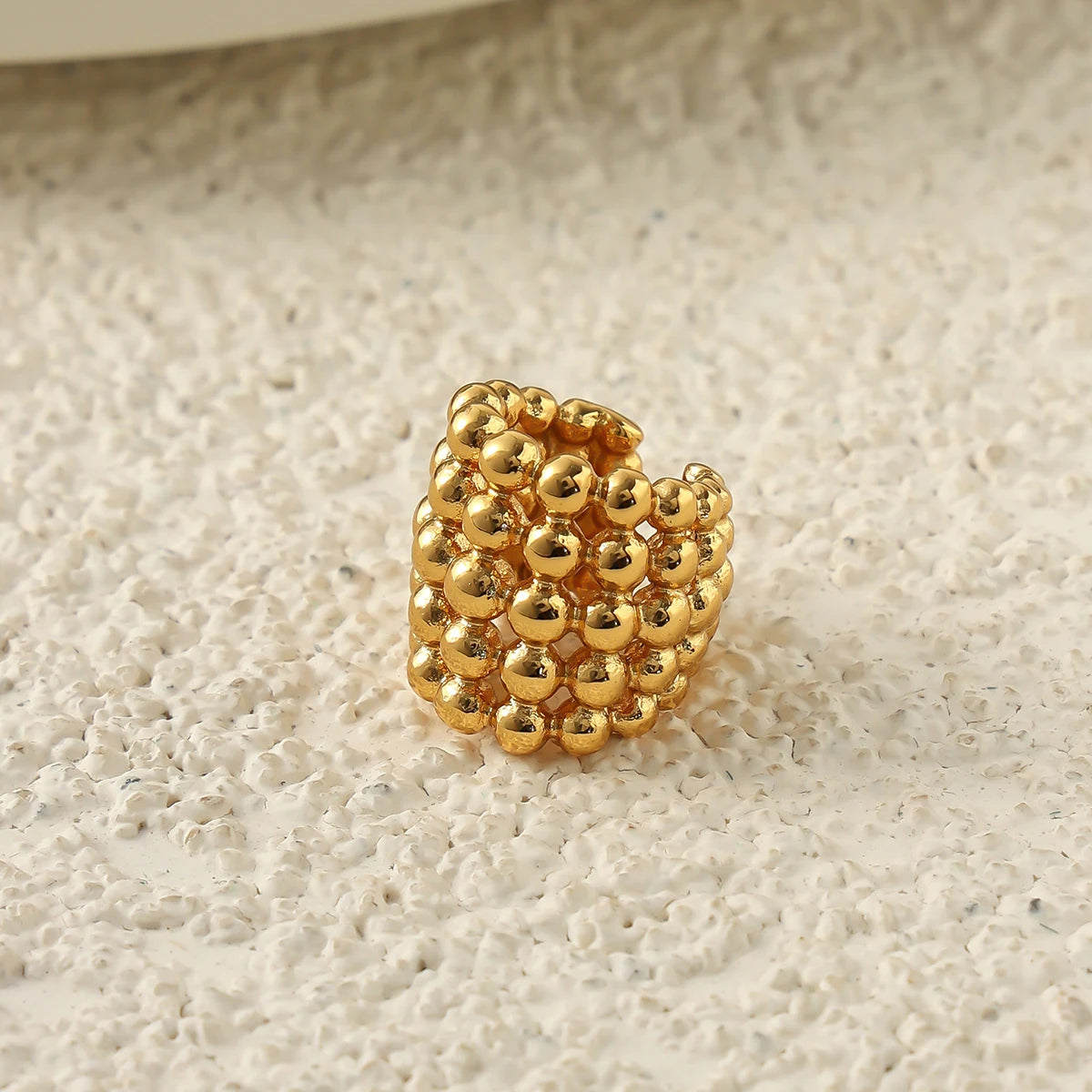 18K Gold Plated Geometric Clip-On Earrings