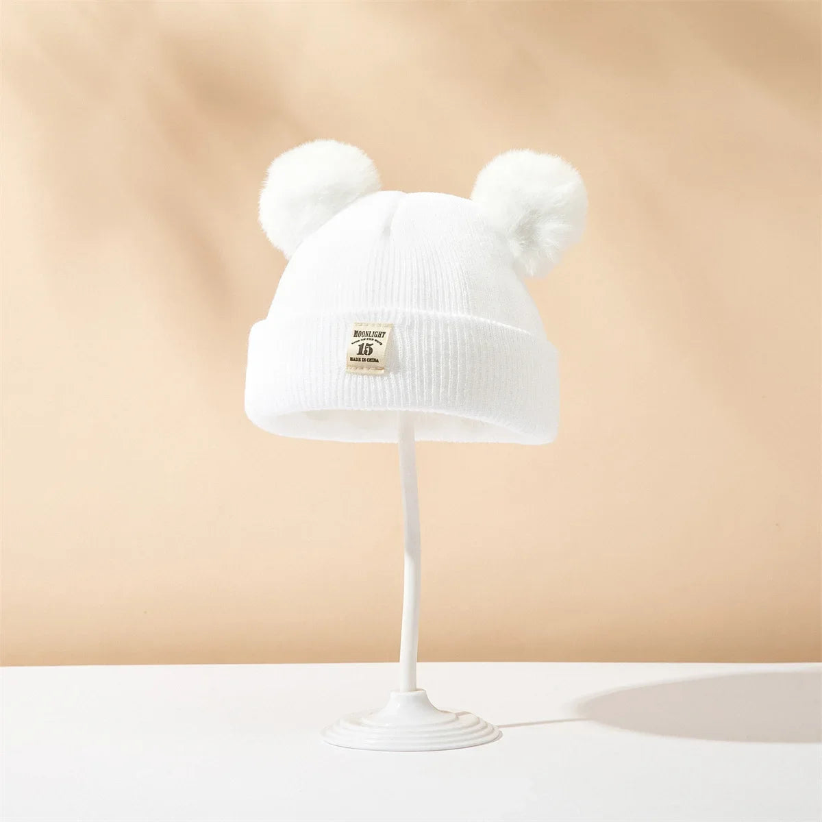 Baby Double Pom Knit Hat