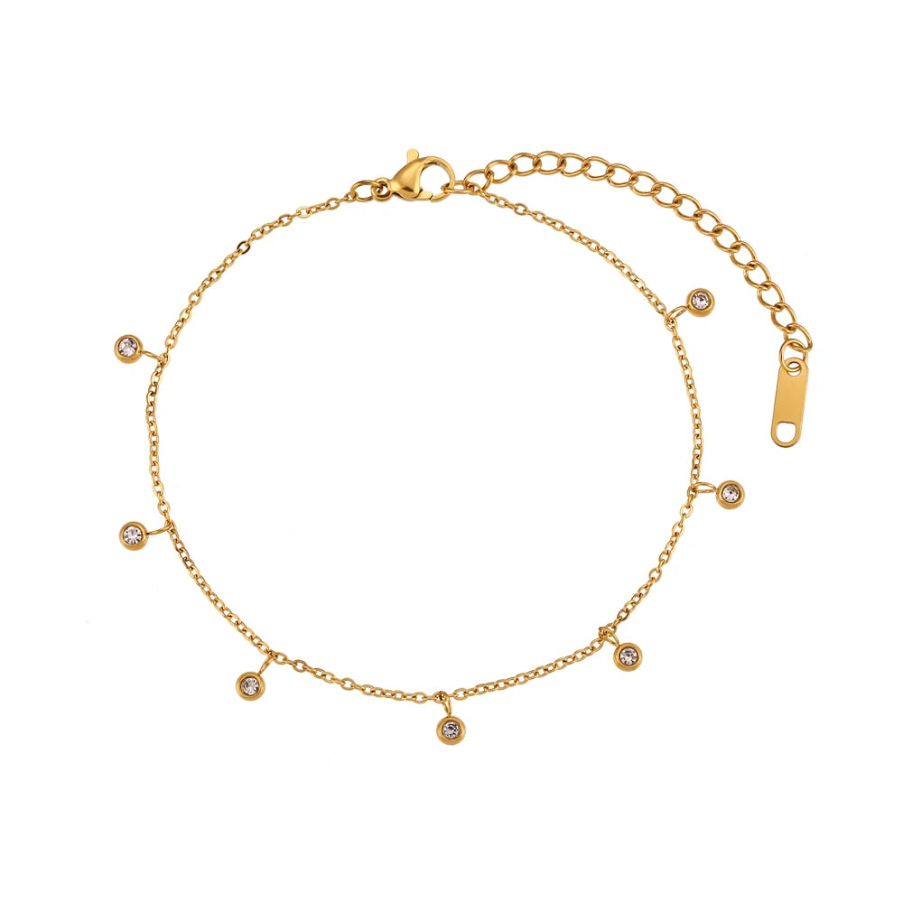 Gold Plated Rope Chain Anklet