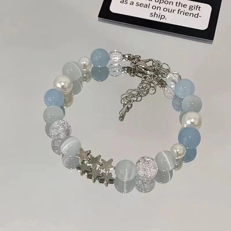Crystal Butterfly Bead Bracelet