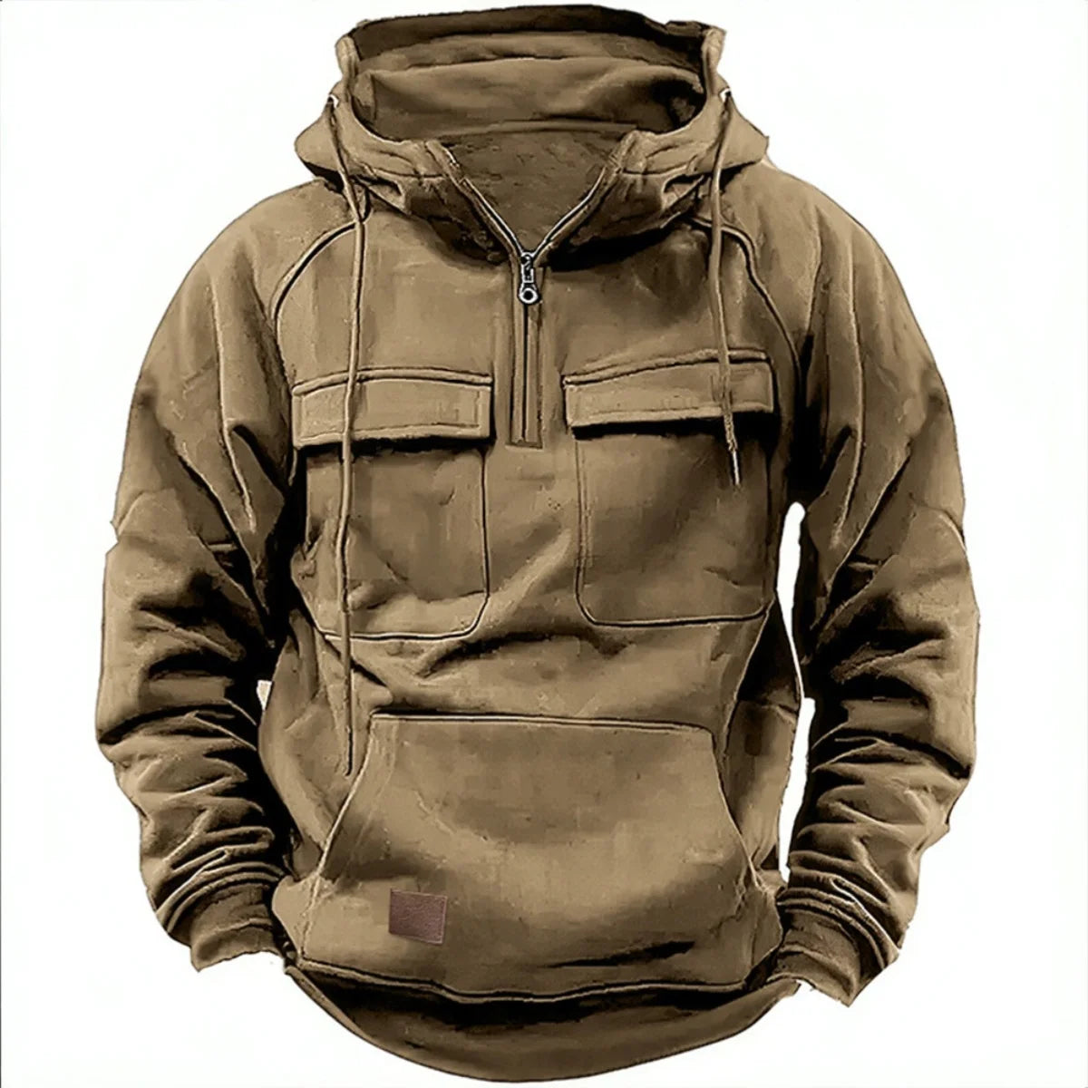 Men's Multi-Pocket Pullover Hoodie