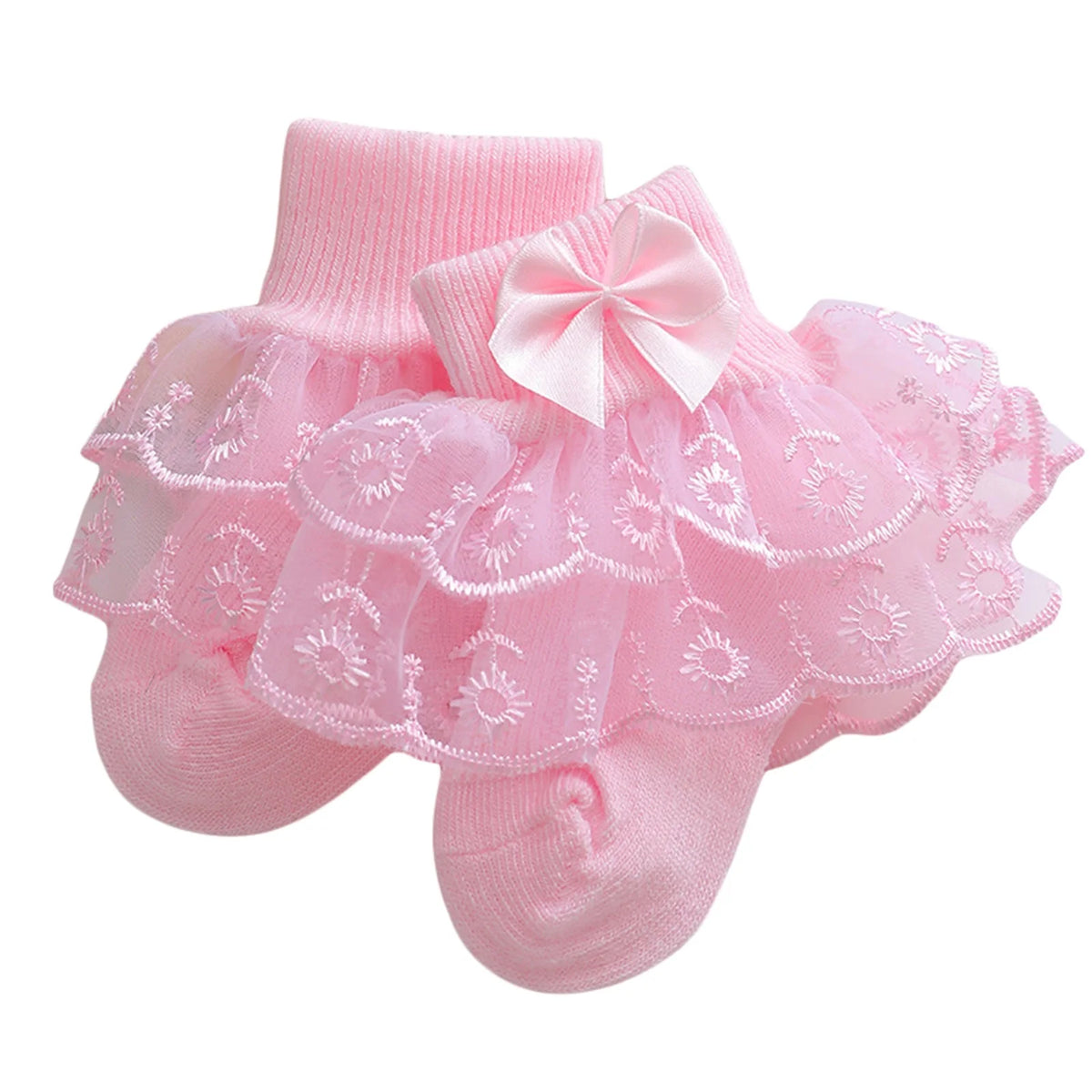 Baby Girls Ruffle Lace Socks