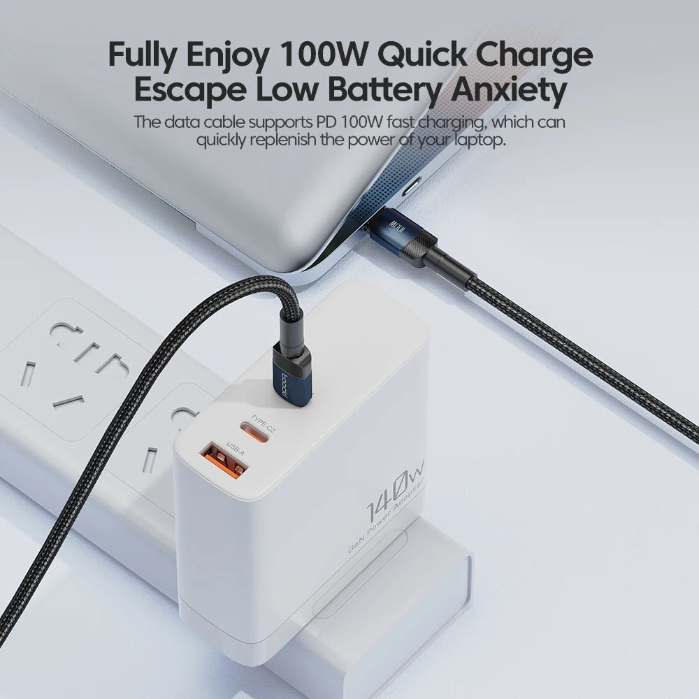 ⚡ Toocki 100W USB-C Fast Charging Cable