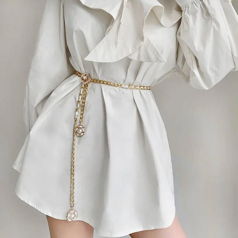 Gold Tassel Waist Chain Belt