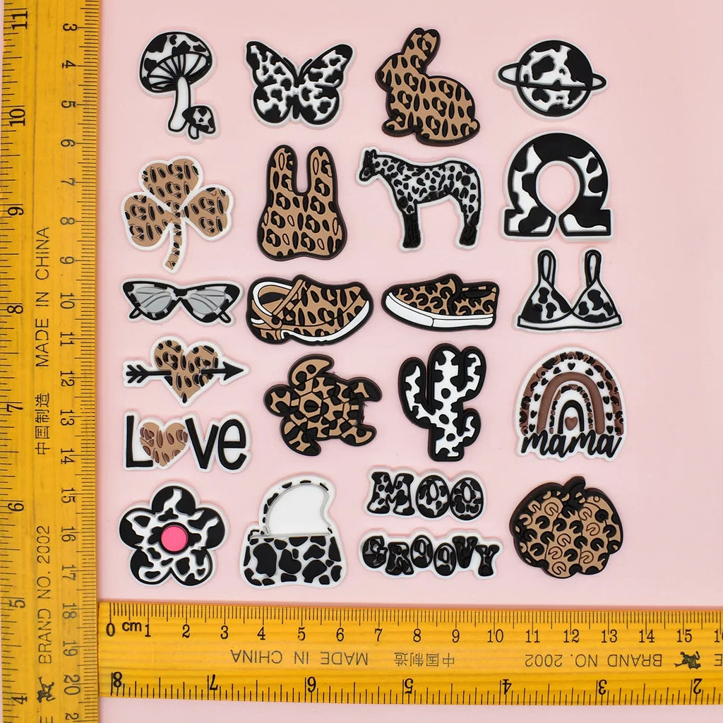 Leopard Print Shoe Buckle Charms