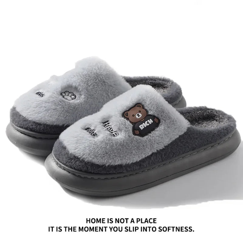 Women's Fluffy Platform Slippers