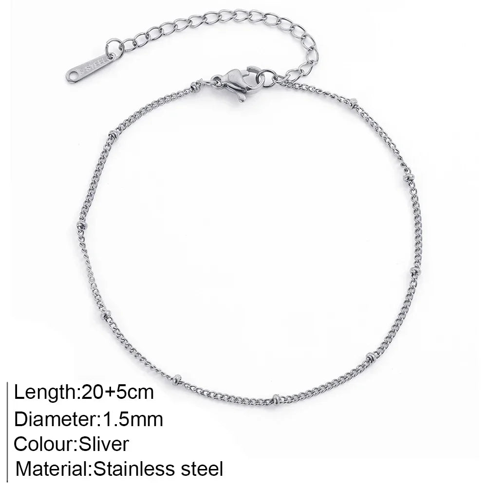✨ Stainless Steel Beach Anklet Jewelry