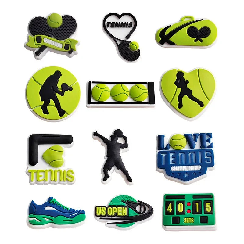 Tennis & Love Shoe Charms